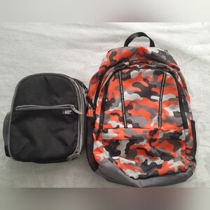 Lands' End ClassMate Backpack (L) with coordinating lunch box